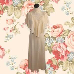 Vintage 70s Sleeveless Formal Dress